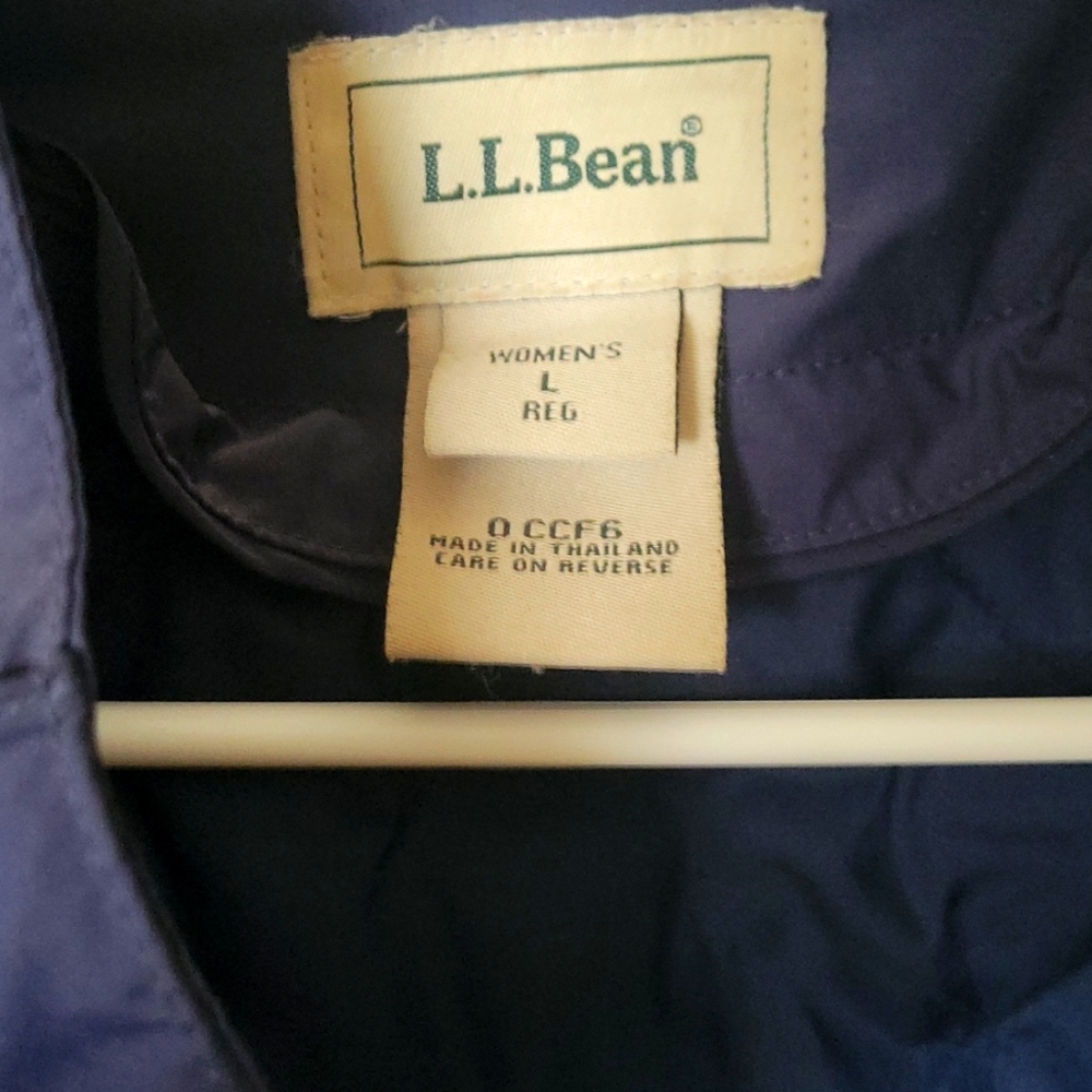 LL Bean Trench Coat Womens Size L